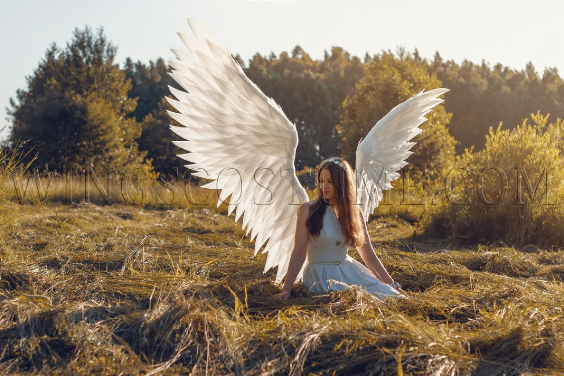 Buy realistic large angel wings costume "White light"